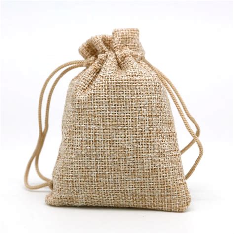 50pcs/Lot 7x9 Linen Bag Drawstring Wedding&Christmas Packaging Pouchs & Gift Bags Small Jewelry ...