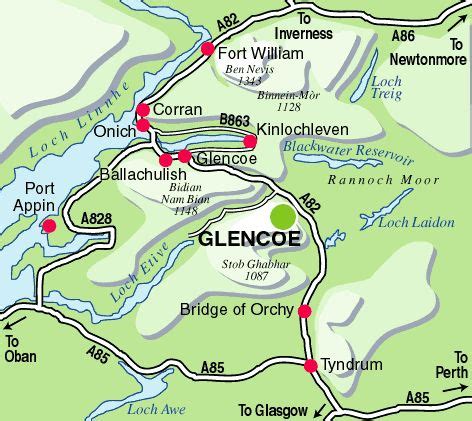 See the detailed interactive cycle route and map (as shown Glencoe in the Scottish Highlands ...