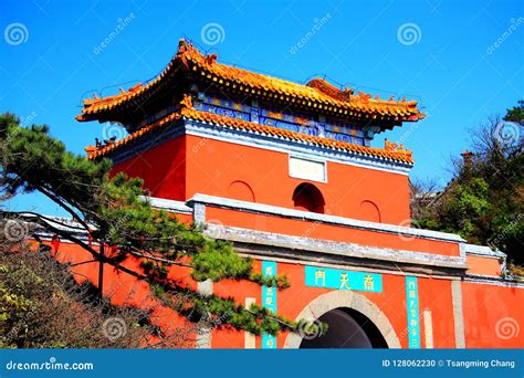 Taishan Mountain,a Famous Landscape of China Stock Photo - Image of ...