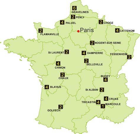 Nuclear Plants Map France • | Images and Photos finder