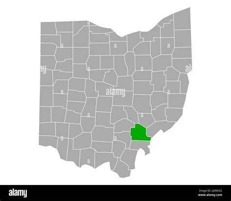 Map of Athens in Ohio Stock Photo - Alamy