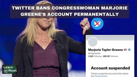 Twitter Bans Congresswoman Marjorie Greene's Account Permanently ...