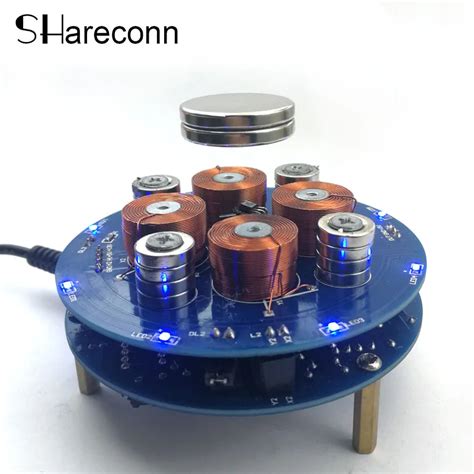 Shareconn 2018 Intelligent magnetic levitation push type magnetic levitation DIY Kit DC9V 1A ...