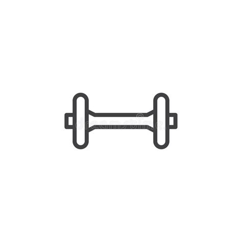 Dumbbell outline icon stock vector. Illustration of dumbbell - 126691234