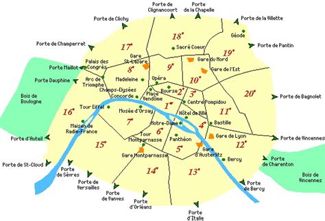 Map Of Paris Arrondissements - Wisconsin State Parks Map