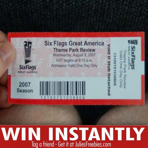 Coca-Cola Six Flags Single Day Ticket Instant Win Game - Julie's Freebies