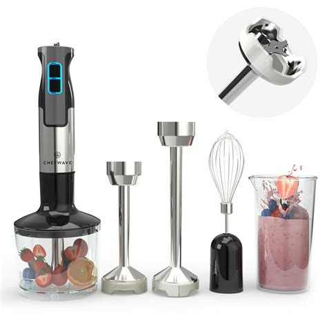 Buy ChefWave Intermix 500-Watt 9-Speed Immersion Hand Blender with Attachments Online at Lowest ...