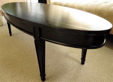 sweet tree furniture: black oval coffee table