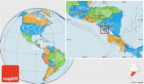 Managua On World Map - Gretna Hildegaard