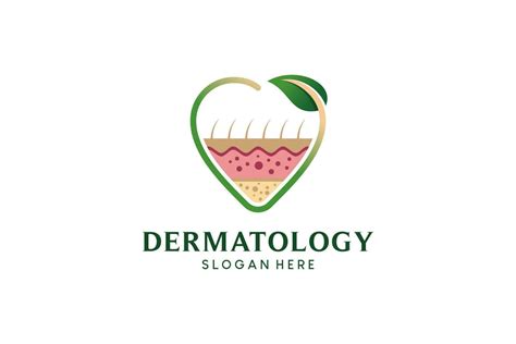 Dermatology logo design with concept of soft skin in creative love ...