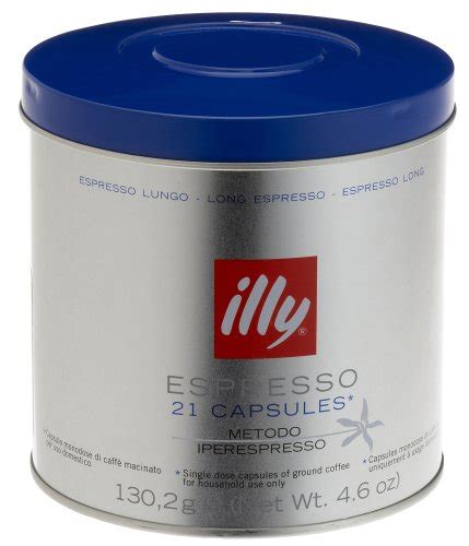 Illy iperEspresso Lungo Capsules Medium Roasted Coffee, 4.6-Ounce, 21-Count Capsules | Beverages ...