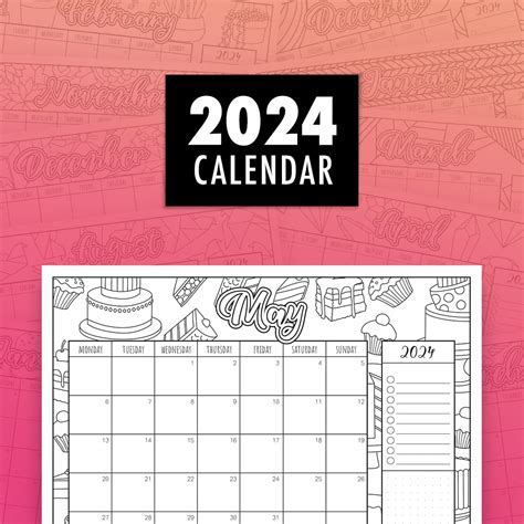 July 2024 Coloring Calendar - Hanna Felicity