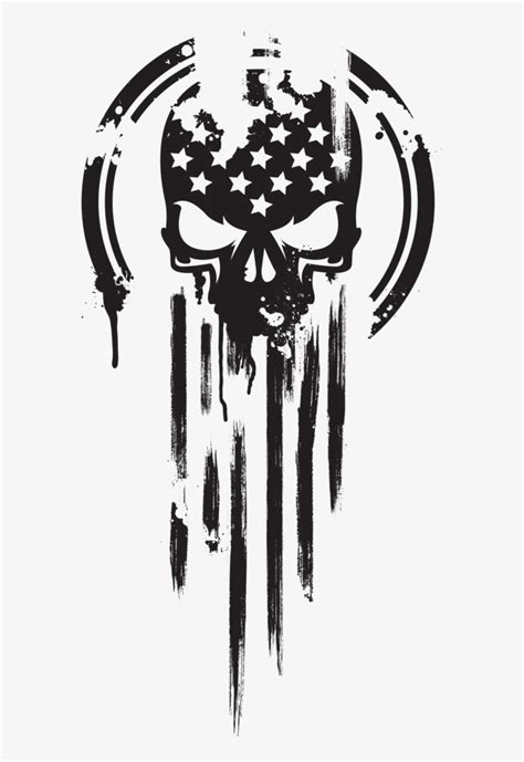 Punisher Skull Clip Art Flag