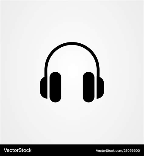 Headphones icon logo design Royalty Free Vector Image