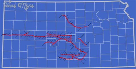 Kansas Oklahoma Map - ToursMaps.com