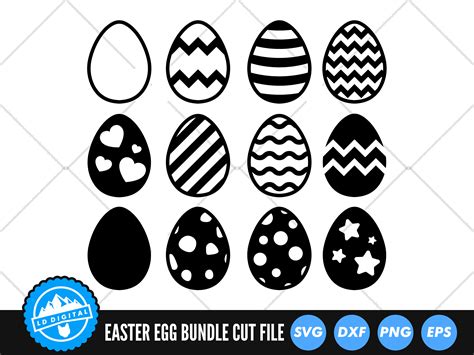 Easter Egg Bundle SVG Files Easter 2021 Cut Files Easter | Etsy