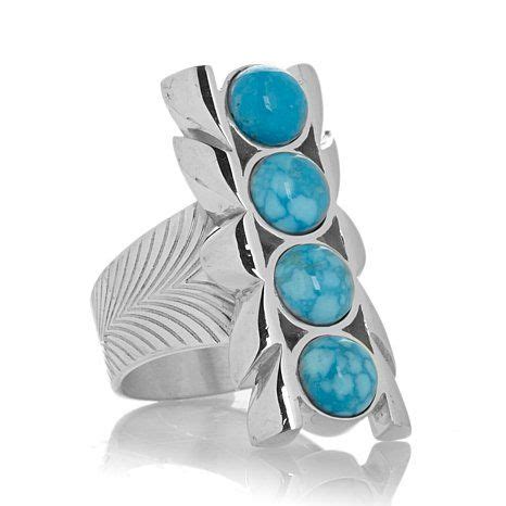 Jay King Turquoise Sterling Silver Elongated Ring | HSN | Turquoise ...