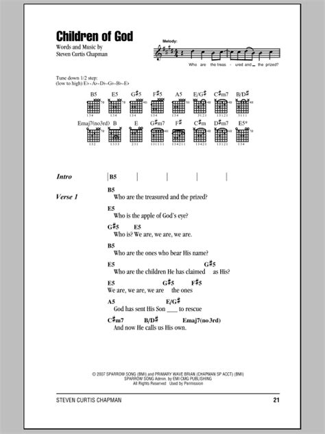 Children Of God by Steven Curtis Chapman - Guitar Chords/Lyrics - Guitar Instructor