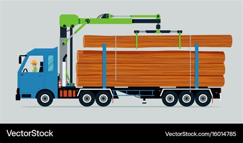 Log truck Royalty Free Vector Image - VectorStock