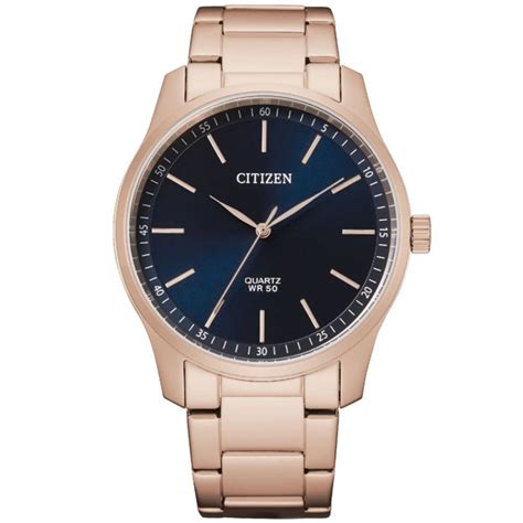 Citizen Quartz Watch for Men Stainless Steel with Rose Gold plating 42 ...