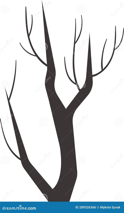 Tree Trunk Silhouette stock illustration. Illustration of branch ...