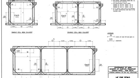 Standard DWG Autocad Drawing For Box Cell Culvert