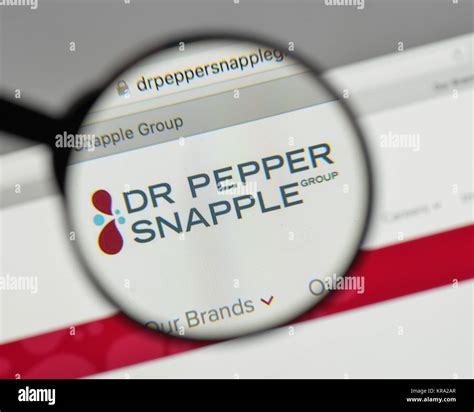 Milan, Italy - August 10, 2017: Dr Pepper Snapple Group logo on the website homepage Stock Photo ...