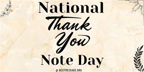 National Thank You Note Day Best Thank You Notes, Thank You Messages, Wishes Messages, Quote Of ...