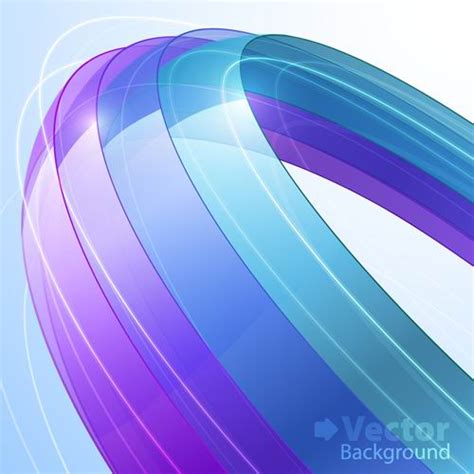 Colorful ribbons vector background material Free Vector Download ...