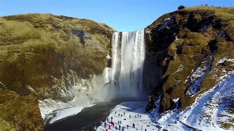 Skogafoss Waterfall (Iceland) by Drone (Full HD) - YouTube