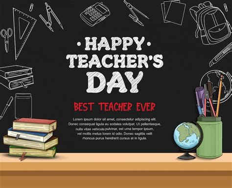 Premium Vector | Happy teacher's day banner template