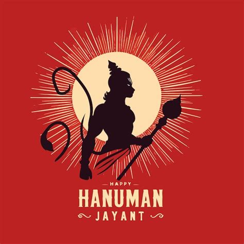 Premium Vector | Lord hanuman silhouette vector hanuman jayanti ...