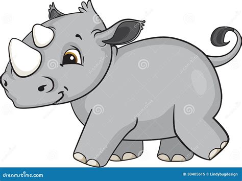 Baby Rhino Cartoon | CartoonDealer.com #30405615