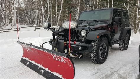 All set for snow! New BOSS HTX series plow has been installed - Jeep Wrangler Forum