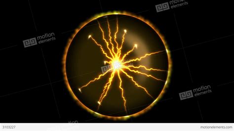 Lightning Orb - Loop Golden Stock Animation | 3103227