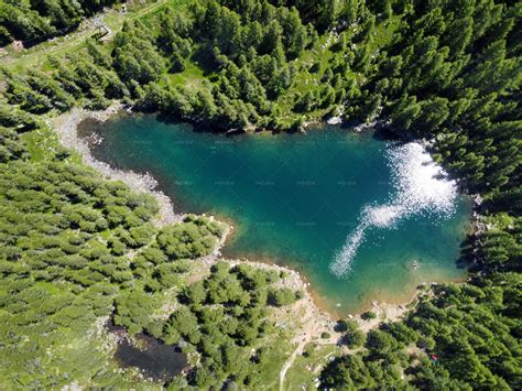 Mountain Lake Aerial - Stock Photos | Motion Array