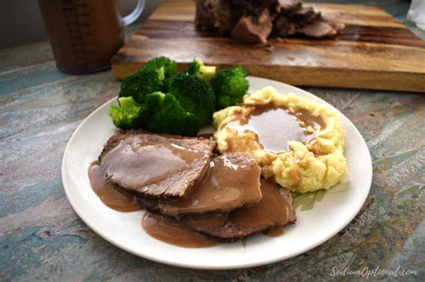 Low Sodium Roast Beef and Gravy | Sodium Optional