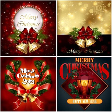 Elegant Christmas cards vector 2020 – 2021 – Free vector graphics