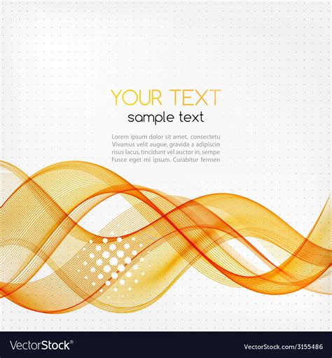 Abstract transparent orange wave background Vector Image