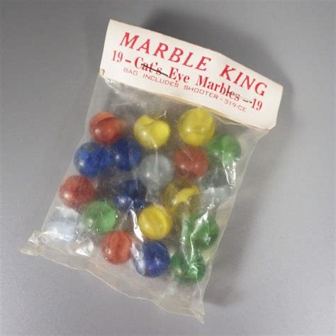 19 Cat's Eye Marble King Vintage Marbles in Unopened Bag #MarbleKingMarbles #VintageMarbles # ...