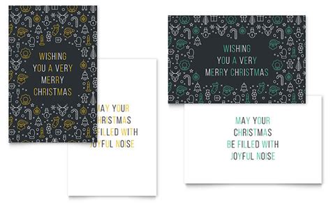 Christmas Wishes Greeting Card Template Design