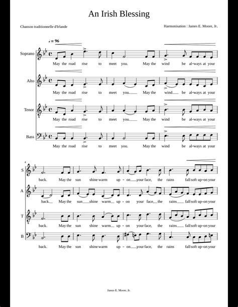 An Irish Blessing sheet music download free in PDF or MIDI