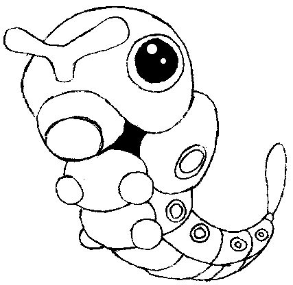 How to Draw Caterpie from Pokemon with Easy Steps Drawing Tutorial ...