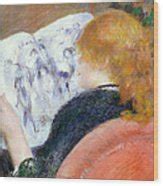 Young Woman Reading An Illustrated Journal Painting by Pierre Auguste Renoir | Fine Art America