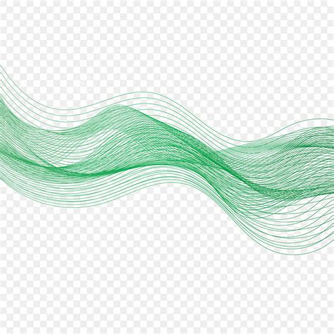 Green Abstract Wave Vector Hd Images, Green Abstract Wave Line, Green, Abstract, Wave Line PNG ...