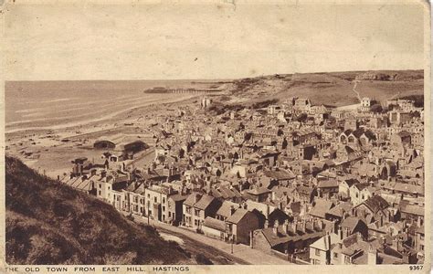 1935 Postcard Hastings, the Old Town from East Hill | Postcard, Old town, East hills