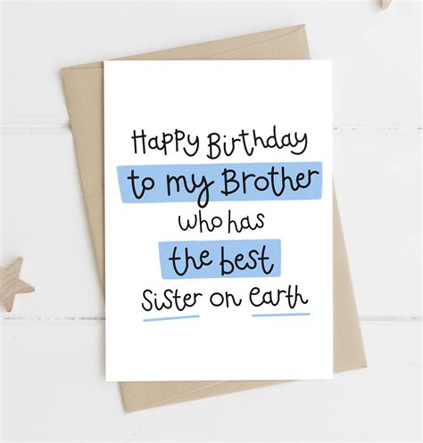 Happy Birthday Brother From Sister Cards