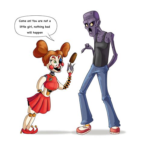 Cute Robot Girl and Purple Dude : r/fivenightsatfreddys