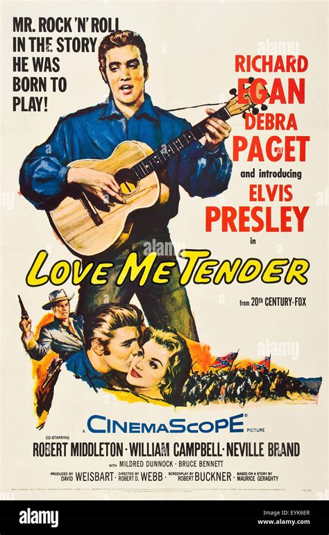 Love Me Tender - Elvis Presley - Movie Poster Stock Photo - Alamy