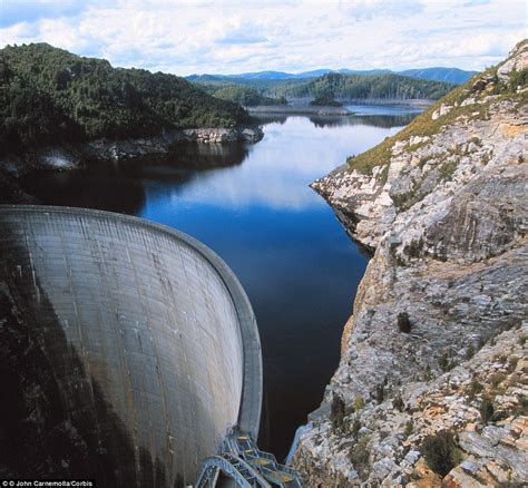 Gordon River Dam and Lake Gordon in the Franklin-Gordon Wild Rivers National Park is simpl ...